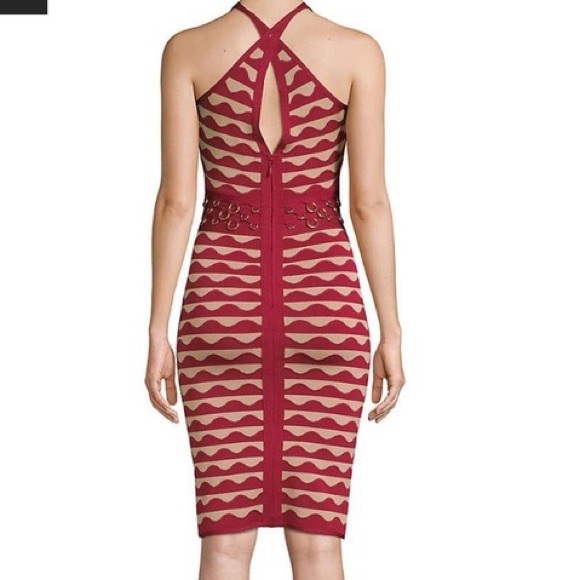 Herve Leger Halter Dress NWT Medium - Picture 4 of 17